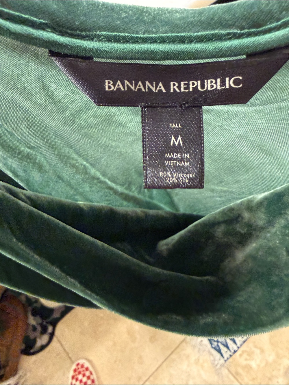 Banana Republic Forest Green Velvet Cowl Neck Cami - Picture 3 of 6